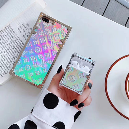 Laser letters Square phone case and Airpods case