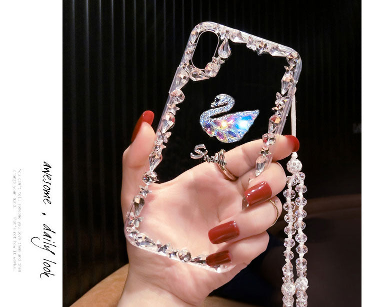 Luxury crystal chain mobile phone case