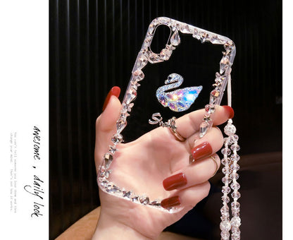Luxury crystal chain mobile phone case
