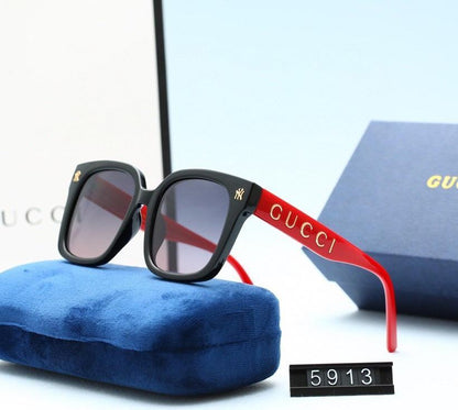 5 COLORS LETTER DECORATION TR90 SQUARE POLARIZED SUNGLASSES