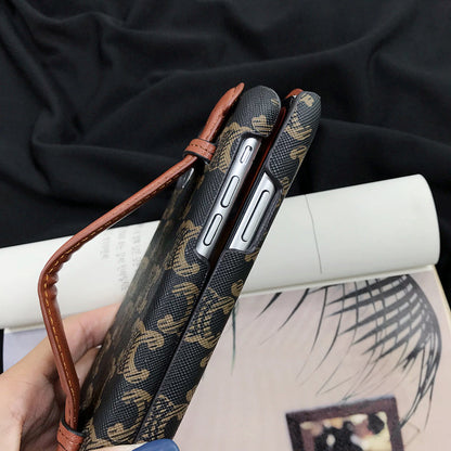 Contrast color wristband phone case