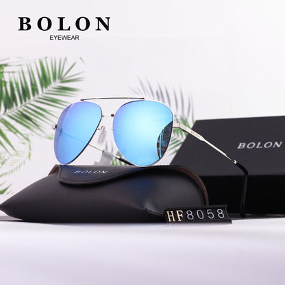 5 COLORS DOUBLE BRIDGE METAL FRAME WATERMARK LENS SUNGLASSES