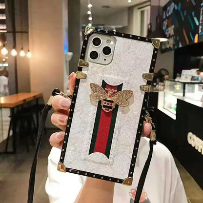 crystal Bee Square Phone Case for samsung