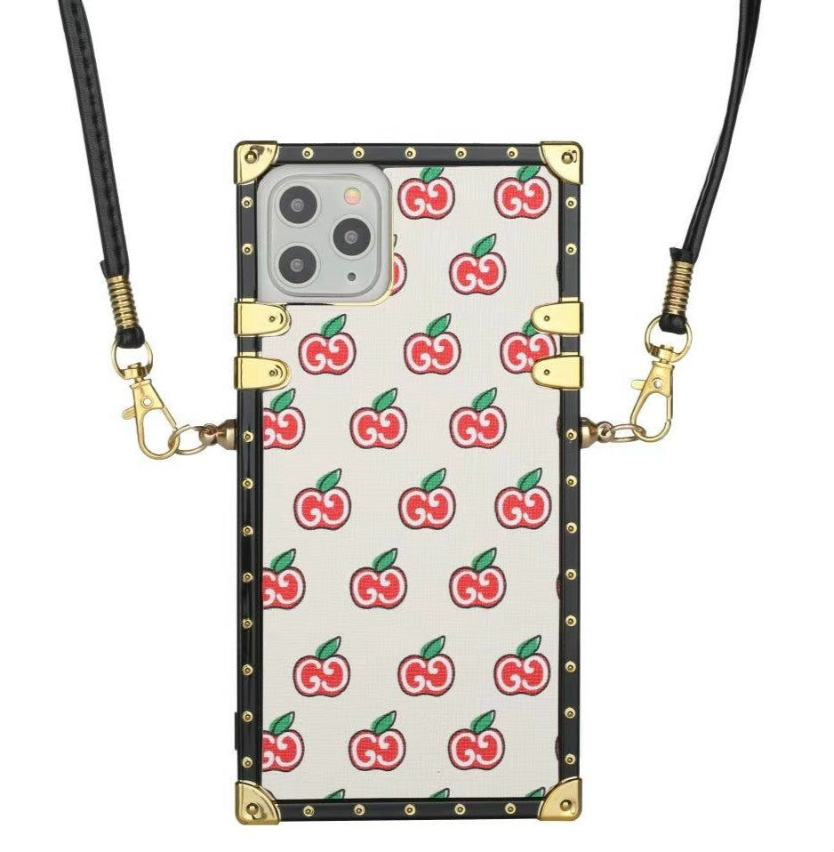 Fashion square diagonal phone case and Airpods case