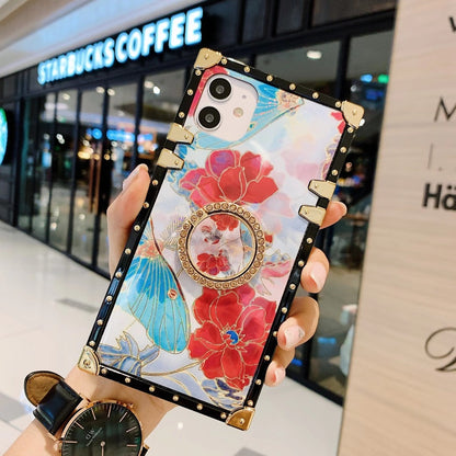 Fashion flowers square phone case for Samsung