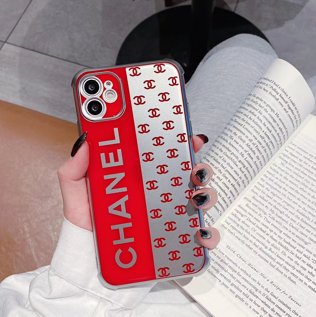 Red letter electroplating phone case