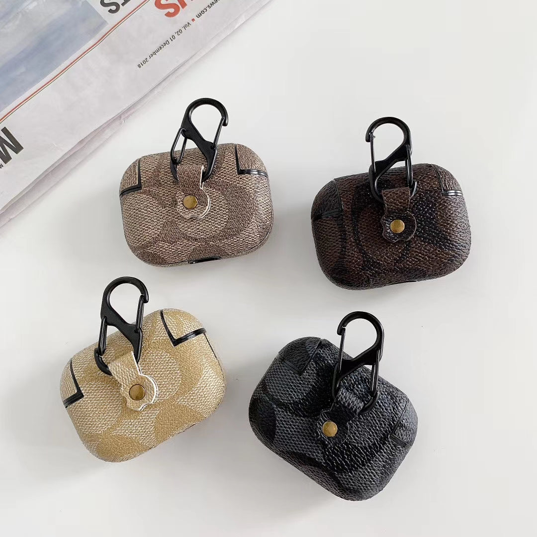 Retro flower leather Airpods case