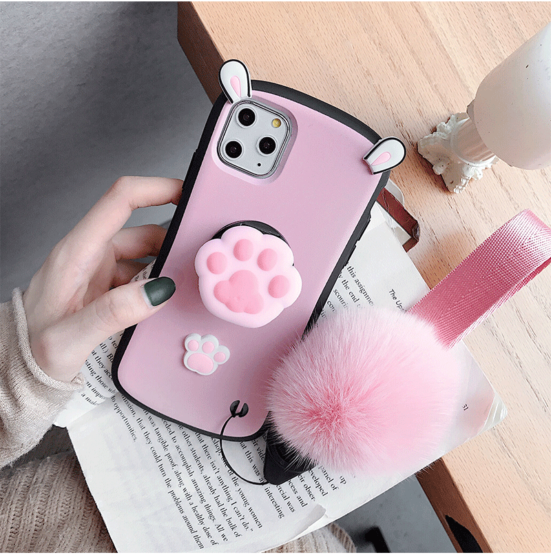 Cute cat with Hairball phone case - LVCASE