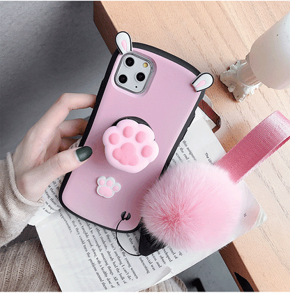 Cute cat with Hairball phone case - LVCASE