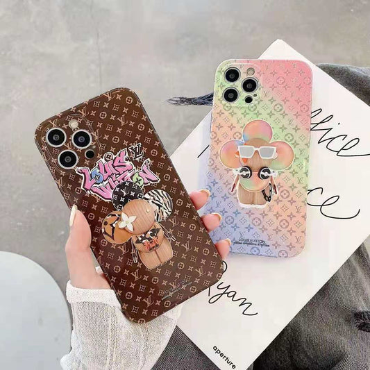 Luxury Sunflower Letter Phone Case For iphone