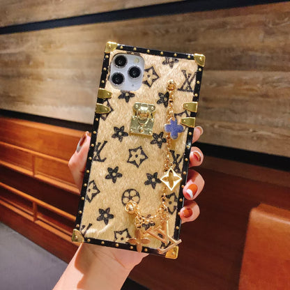 Luxury brushed square phone case