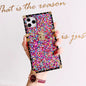 shiny sequined square phone case for samsung