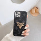 Fashion metal logo phone case