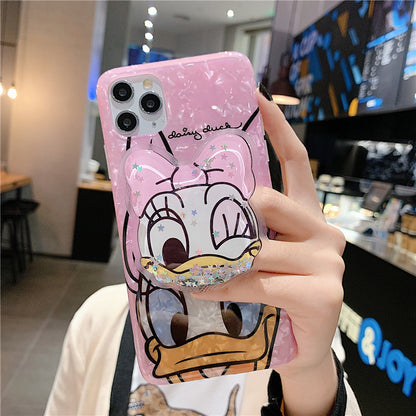 Cartoons quicksand bracket phone case