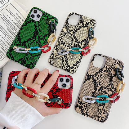 Snake skin  Leather mobile phone case