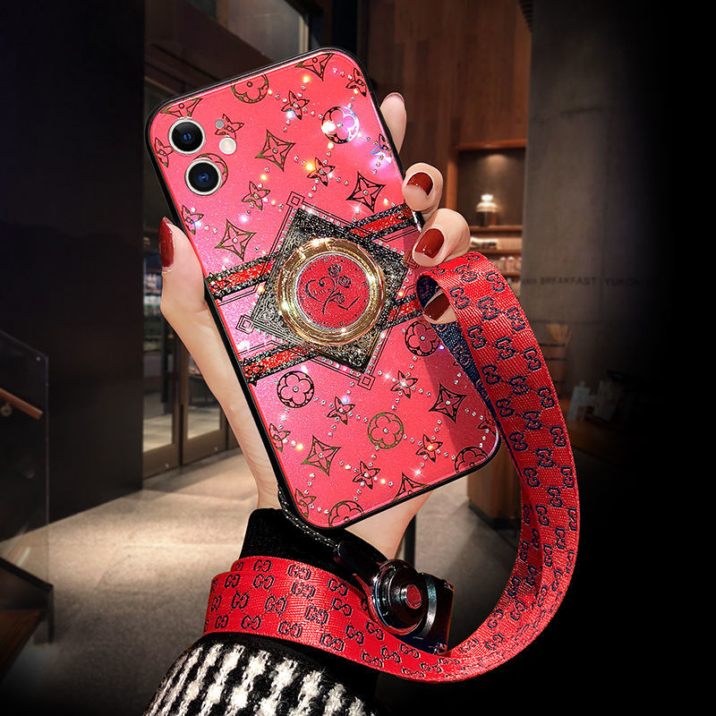 Luxury diamond lanyard phone case