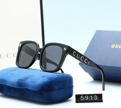 5 COLORS LETTER DECORATION TR90 SQUARE POLARIZED SUNGLASSES