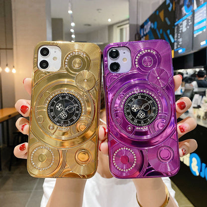 Clock diamond phone case