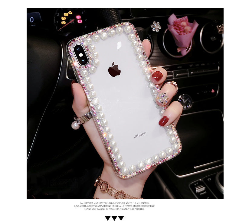 Glitter Pearl Clear Phone Cases