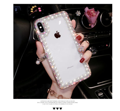 Glitter Pearl Clear Phone Cases