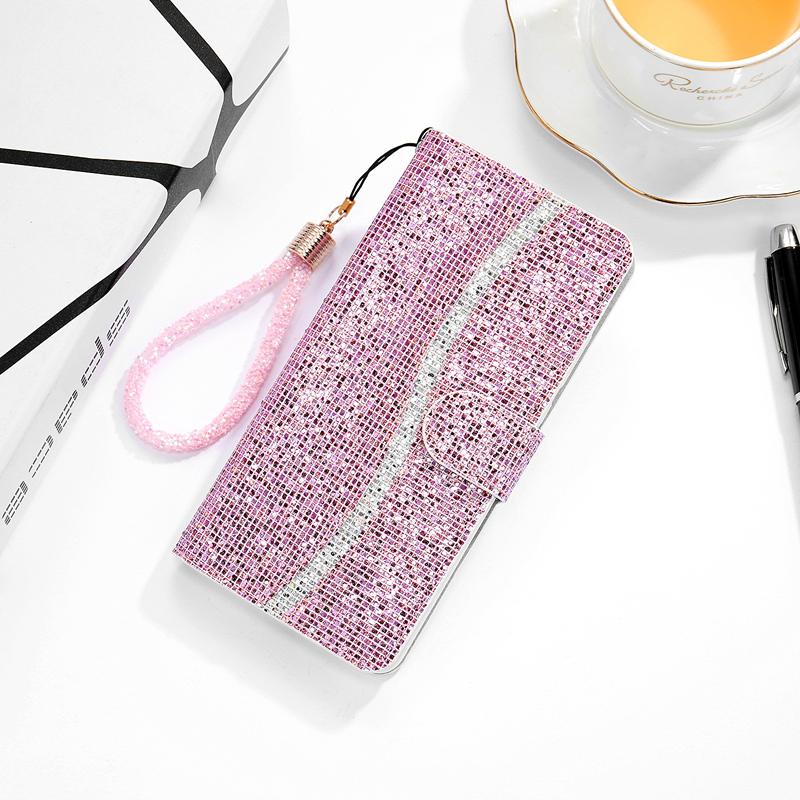Shiny wallet crystal wrist phone case - LVCASE