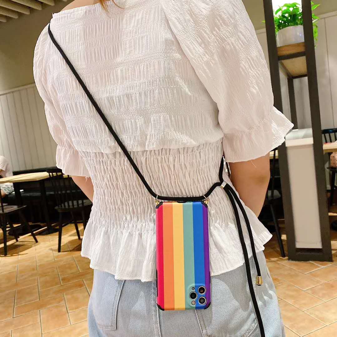Rainbow Lanyard Phone Case