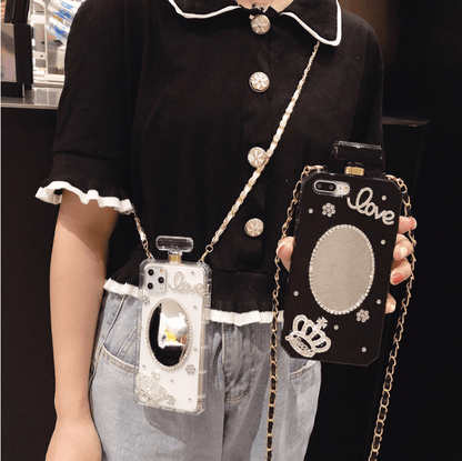 Perfume Bottle Hanging Neck Chain Phone Case - LVCASE