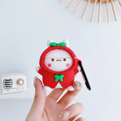 Lovely rabbit silicone Airpods case
