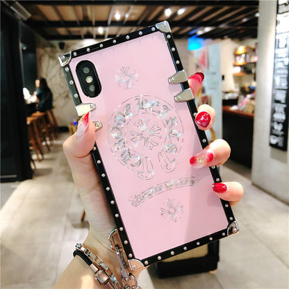 Fashion chain square phone case for Samsung