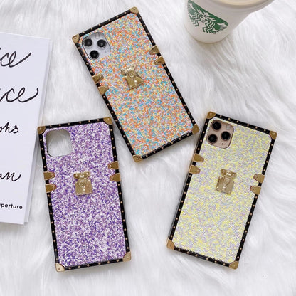 Fashion color beads square phone case for Samsung