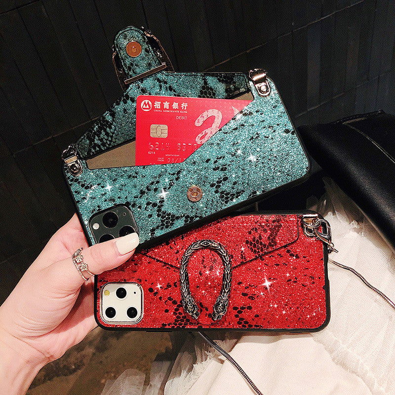 Snake pattern wallet  phone case