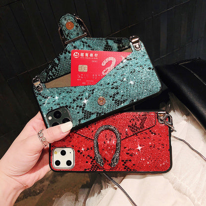 Snake pattern wallet  phone case