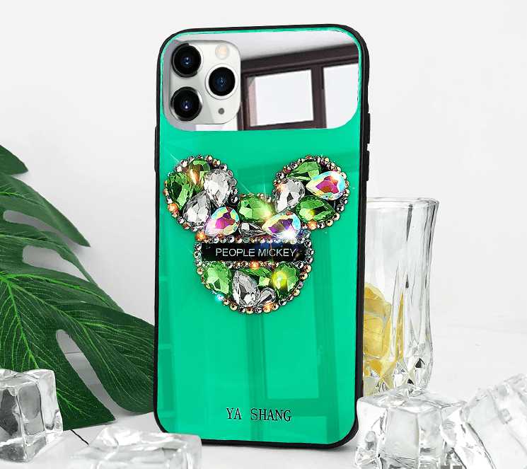 Rhinestones Lanyard Lightweight Edging Phone Case - LVCASE