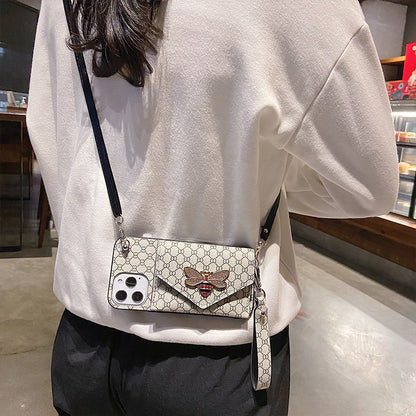 Lock coin purse messenger phone case