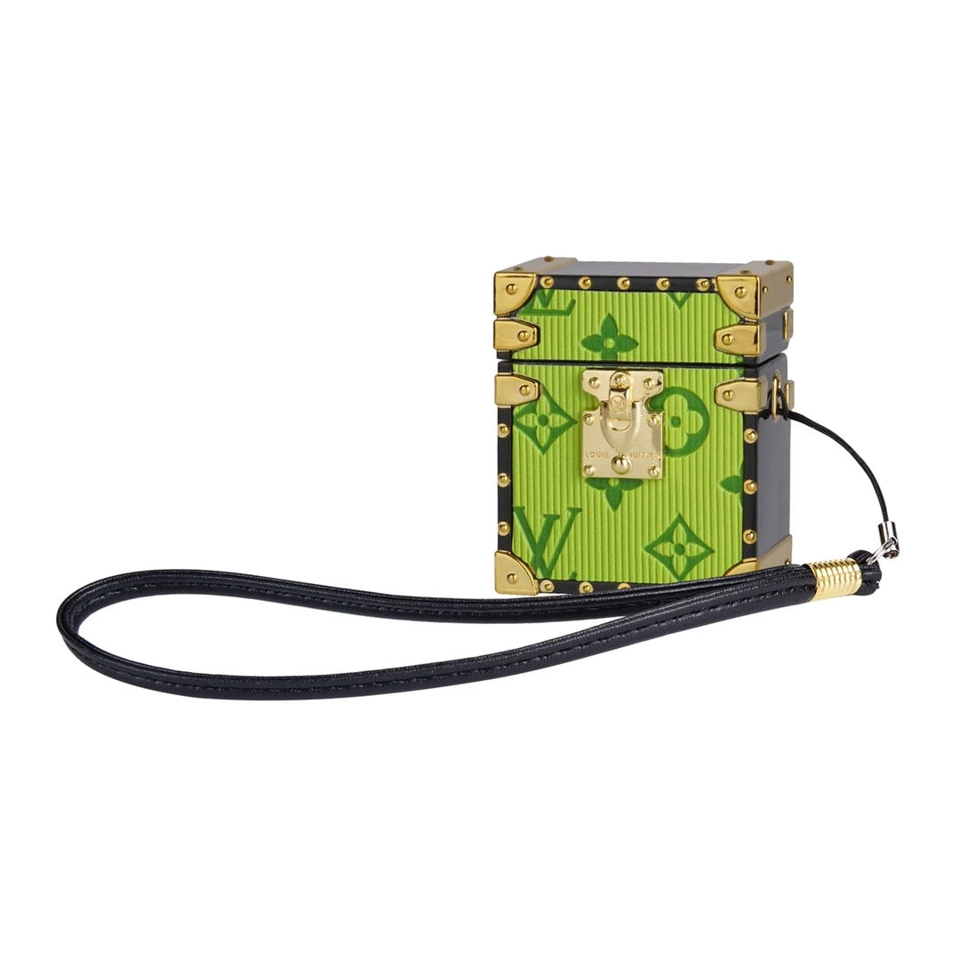 Vintage embossed Lanyard Airpods case