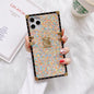 Fashion color beads square phone case for Samsung