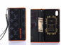 Square leather card case phone case