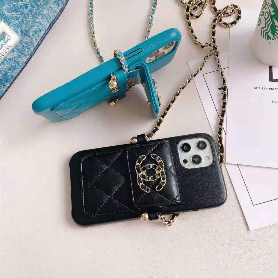 Luxury leather chain phone case  For iphone