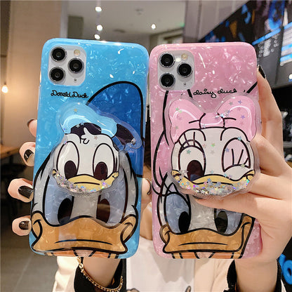 Cartoons quicksand bracket phone case