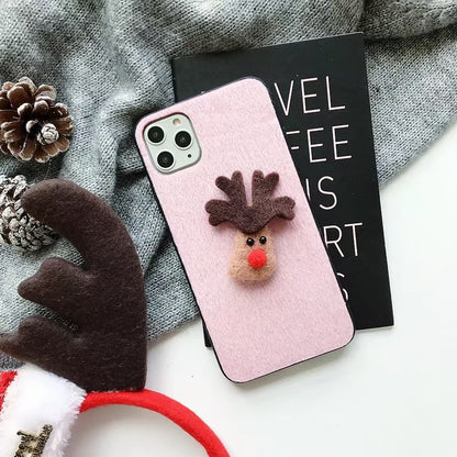 Christmas plush phone case for iphone