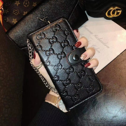 Leather card case wallet phone case