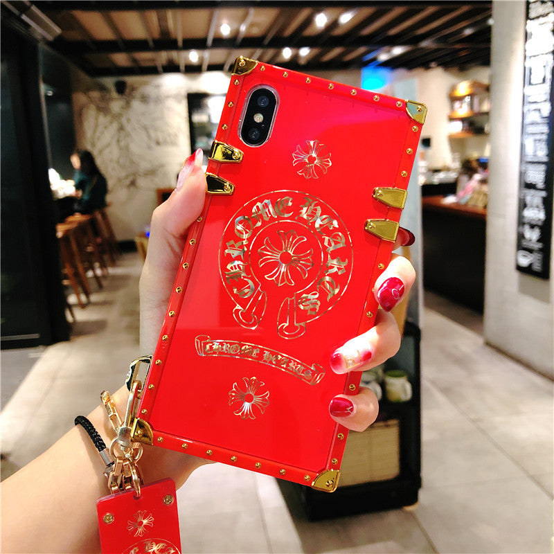 Fashion chain square phone case for Samsung