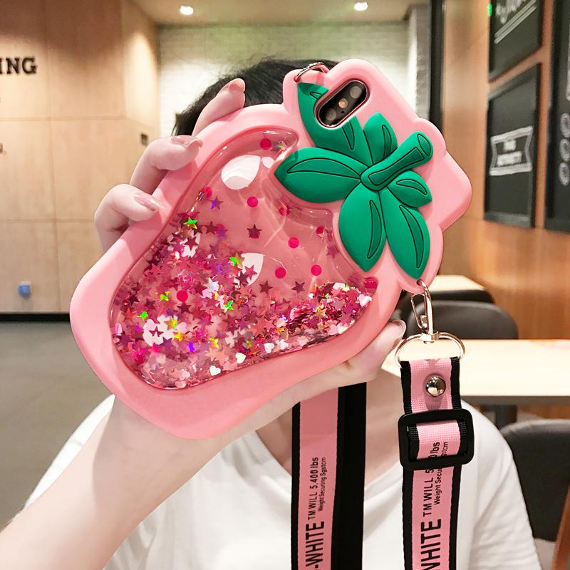 strawberry  quicksand  phone case - LVCASE
