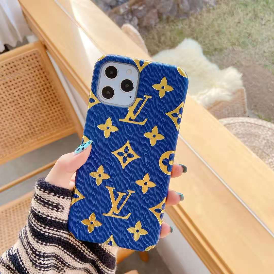 Bronzing pattern leather phone case