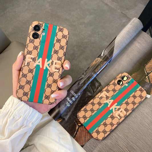 Simple letter pattern mobile phone case