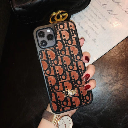 Luxury letter plush phone case