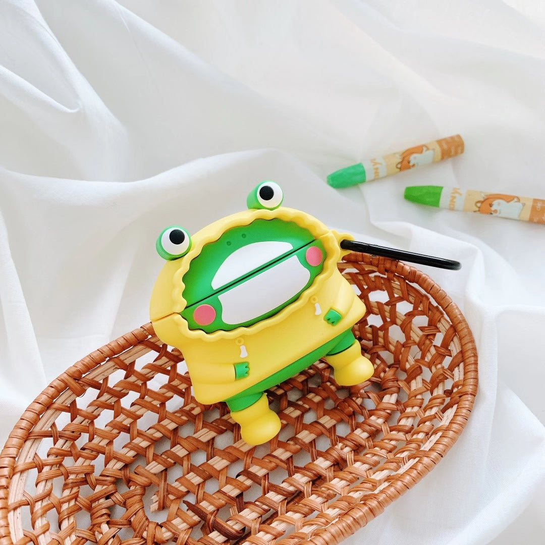 Lovely frog silicone Airpods case