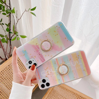 Pink gold foil stand phone case