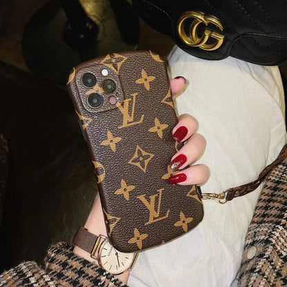 Retro letter lanyard phone case