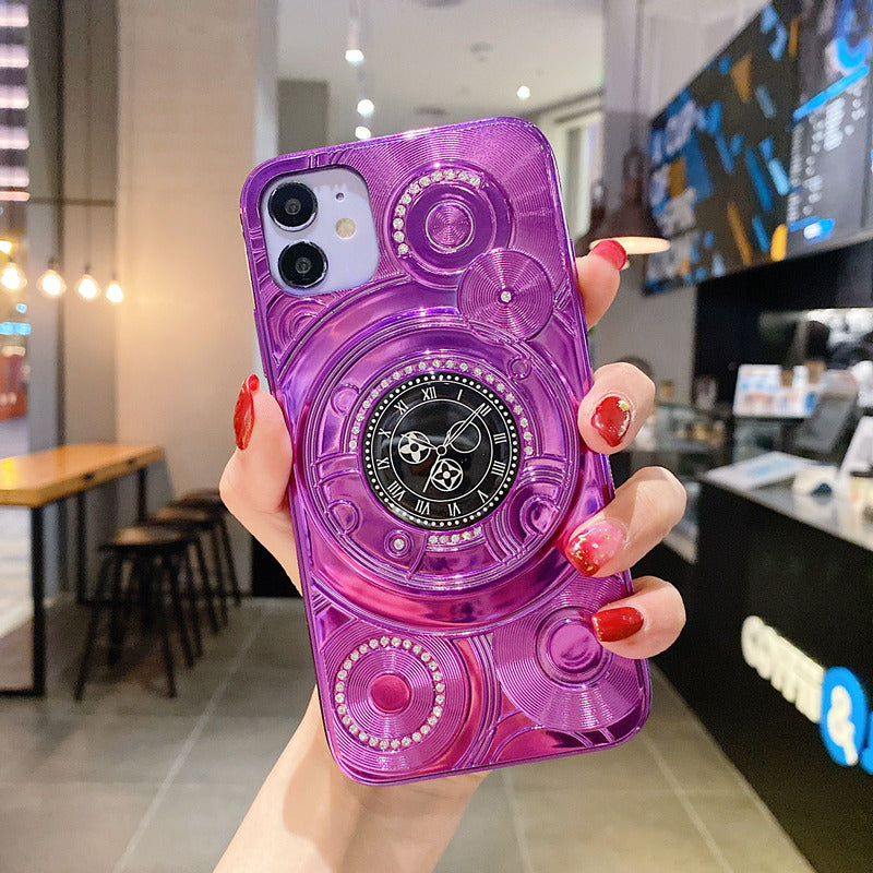 Clock diamond phone case